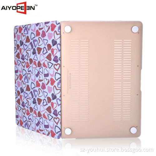 Hot sales New Arrival Covering Plastic Case for Macbook retina 12.1" Color Printing With Lovely Heart Design Case